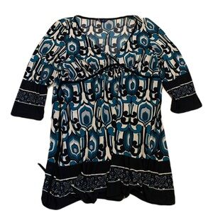 Reitmans Geometric Tunic Top Blouse - XL